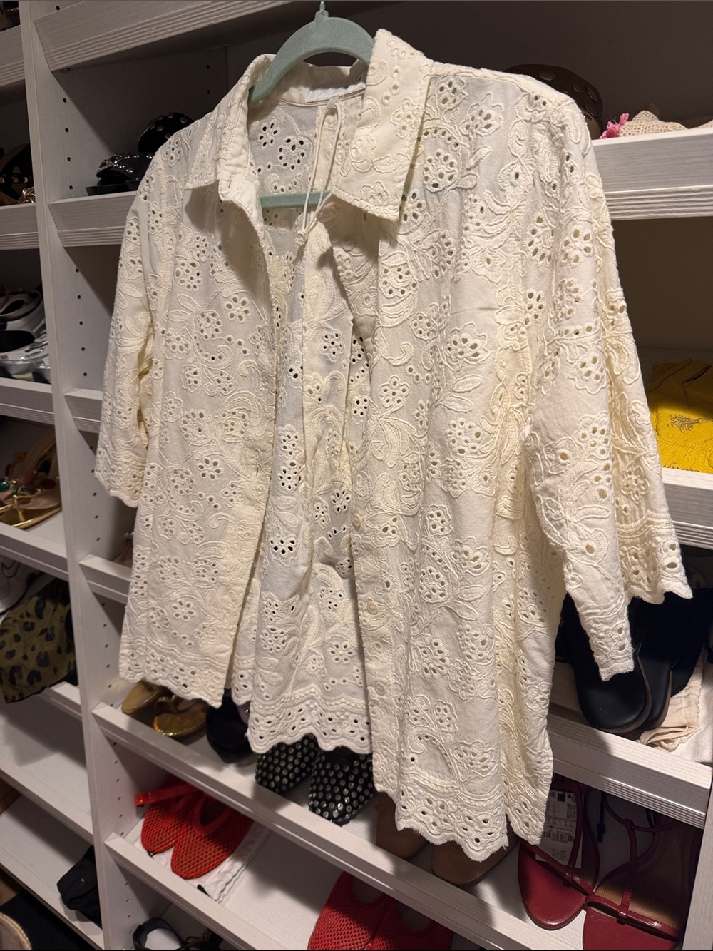 Zara Cream Eyelet 2-Piece Set - Picture 2 of 11
